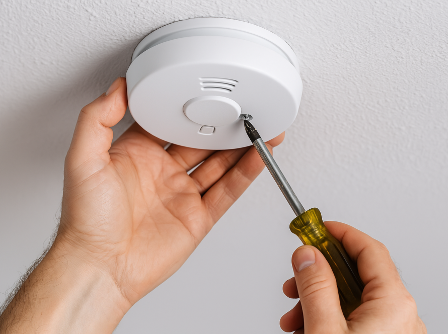 Alarm/smoke detector installation
