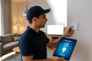 Modern smart lighting installation with home automation system in Toronto