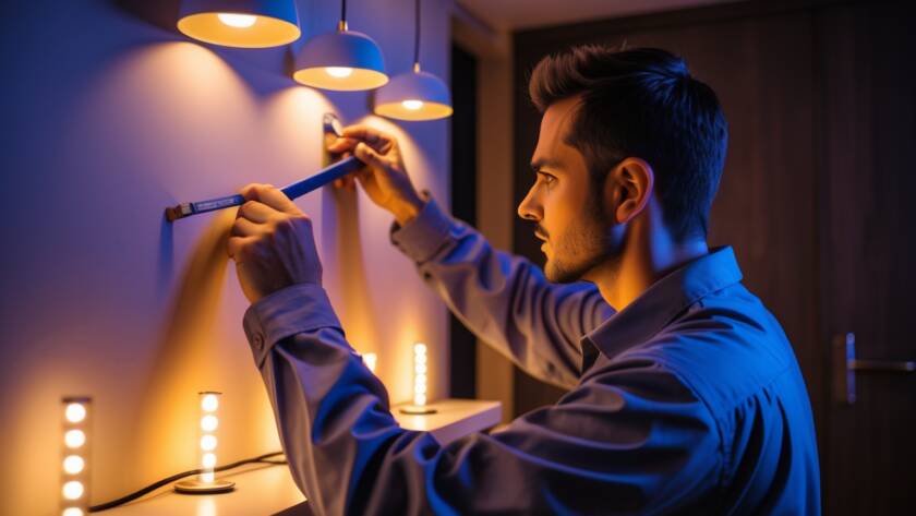 Electrician for pot light installation Toronto expertly installing LED pot lights