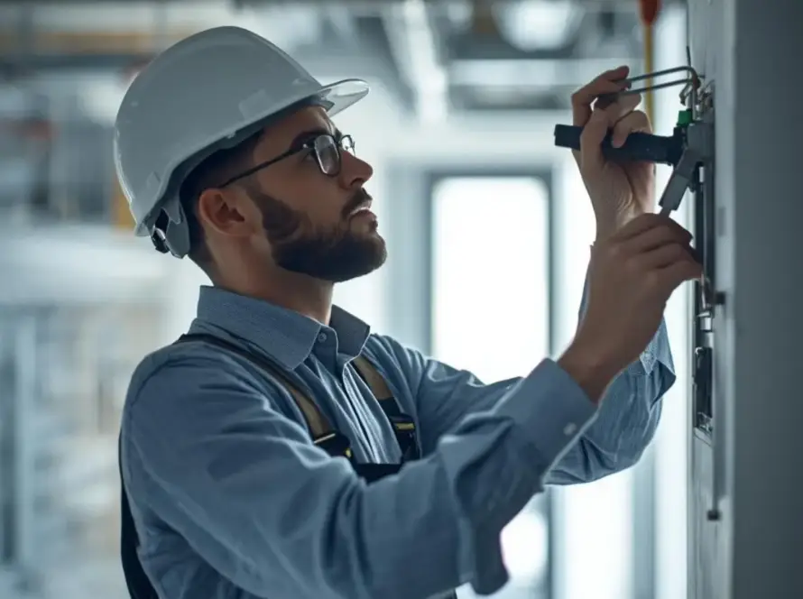 Certified electricians performing Commercial Electrical Installation Services