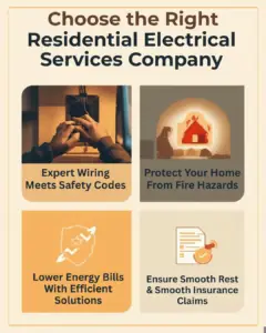 Homeowner consulting electricians to choose a residential electrical services company
