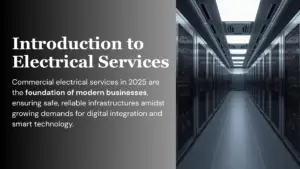 LED lighting upgrade and wiring work as part of Commercial Electrical Services: Types and Overview