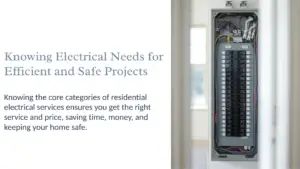 Residential electrical services list guiding certified electricians