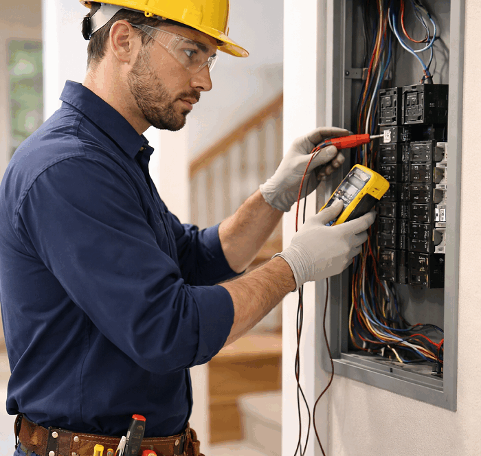 Residential electrician hourly rates